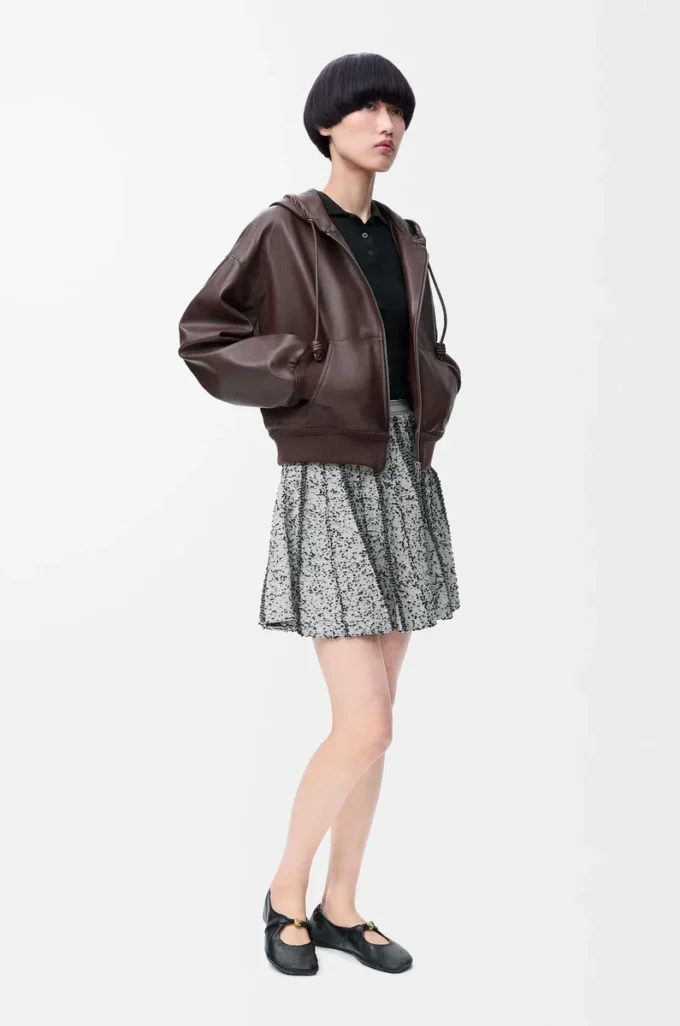 Skirt in wool White/Black Skirt in wool White/Black