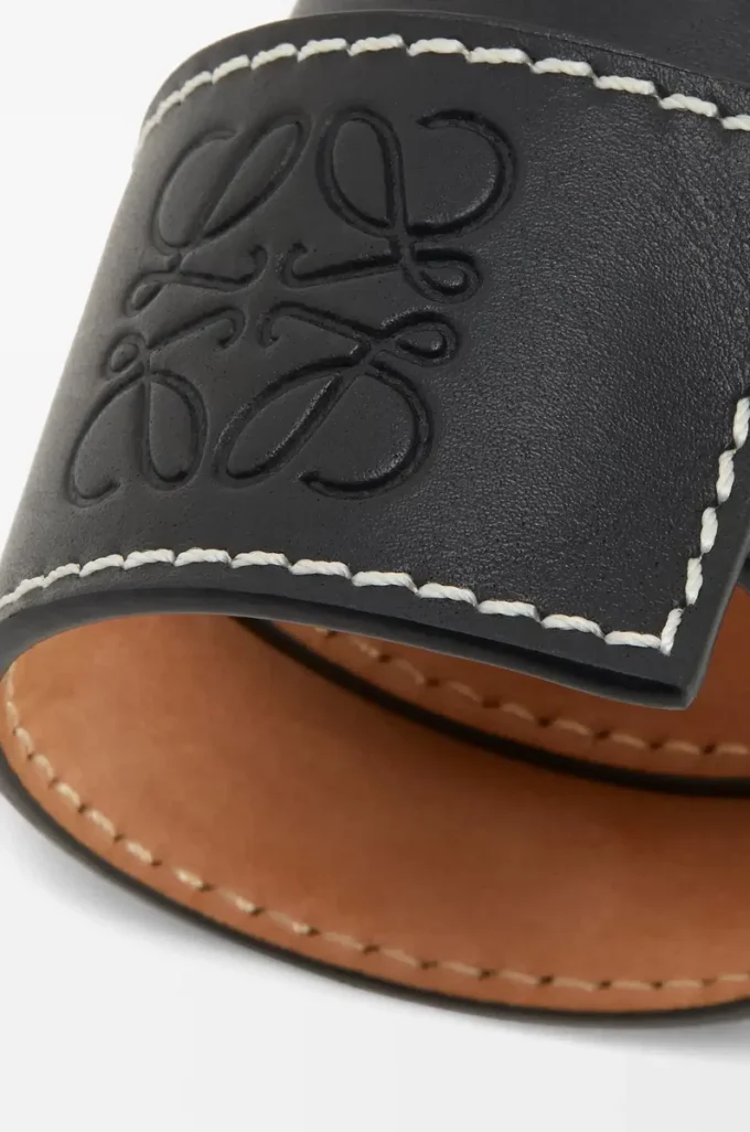 Slap bracelet in calfskin Black