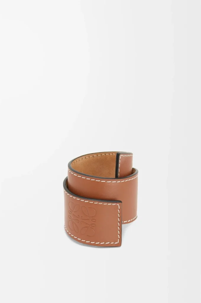 Slap bracelet in calfskin Tan