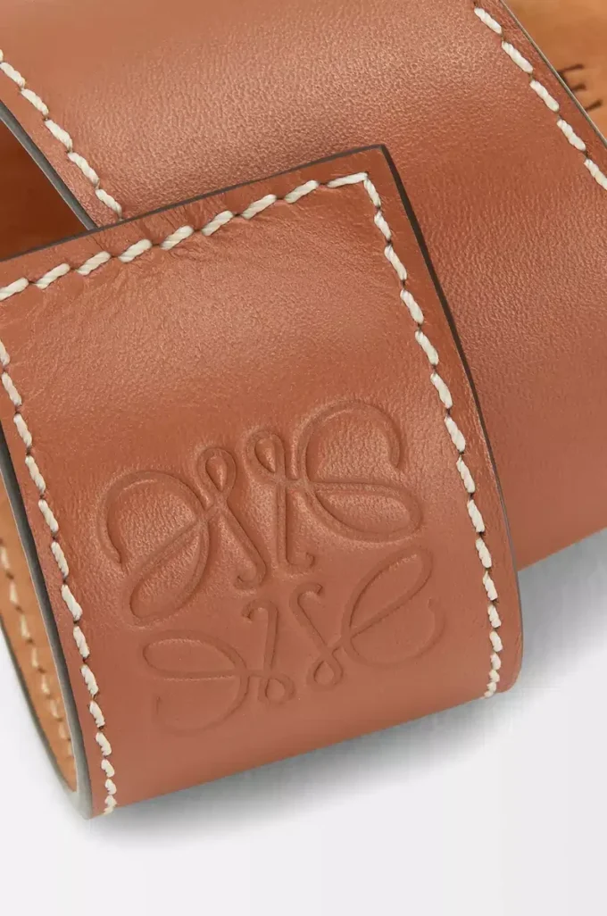Slap bracelet in calfskin Tan