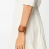 Slap bracelet in calfskin Tan
