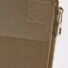 Slim compact wallet in shiny calfskin Dark Khaki Green/Khaki Green Slim compact wallet in shiny calfskin Dark Khaki Green/Khaki Green