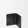 Slim compact wallet in soft grained calfskin Black