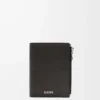 Slim compact walllet in textured classic calfskin Dark Grey Slim compact walllet in textured classic calfskin Dark Grey