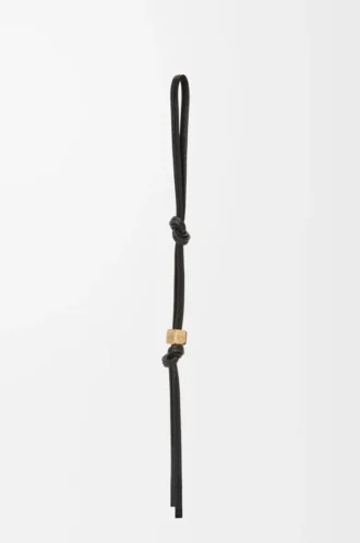 Small Anagram strap in calfskin Black Tonal/Gold