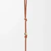 Small Anagram strap in calfskin Tan Tonal/Gold