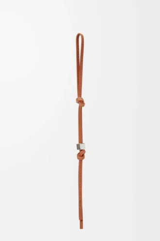 Small Anagram strap in calfskin Tan Tonal/Palladium