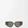 Small Butterfly Screen sunglasses Transparent Dark Green