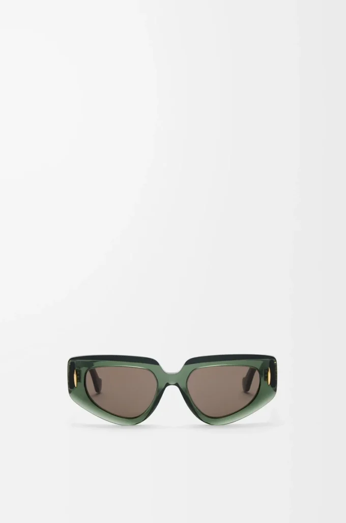 Small Butterfly Screen sunglasses Transparent Dark Green