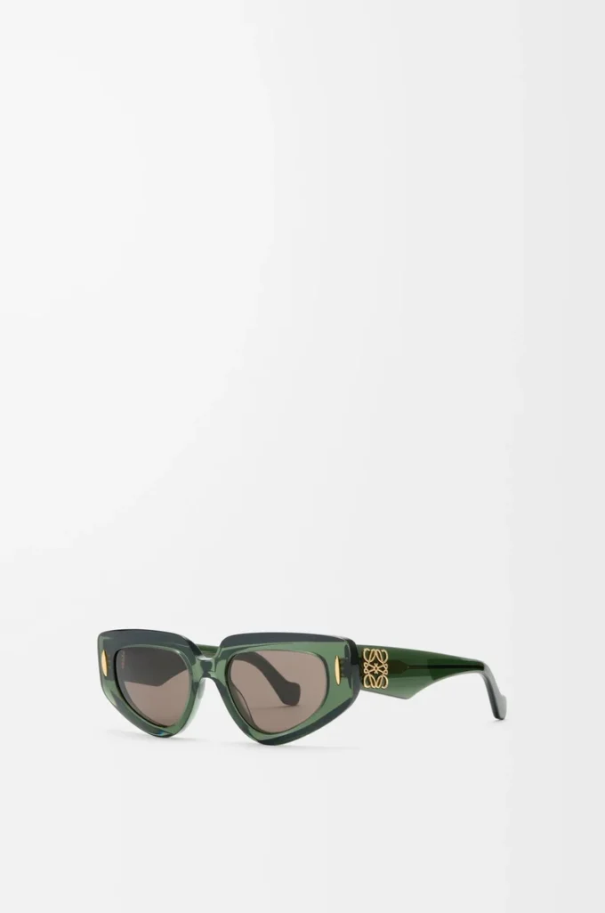Small Butterfly Screen sunglasses Transparent Dark Green