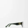 Small Butterfly Screen sunglasses Transparent Dark Green