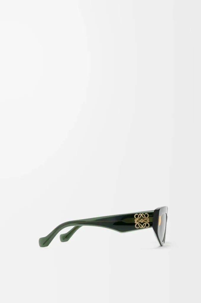 Small Butterfly Screen sunglasses Transparent Dark Green