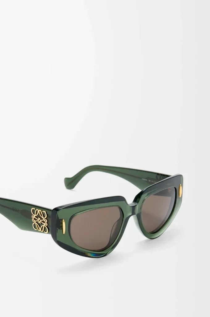 Small Butterfly Screen sunglasses Transparent Dark Green