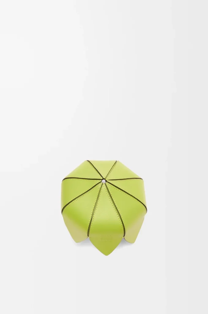 Small cactus pin tray in soft calfskin Meadow Green