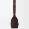 Small Cubi crossbody bag in supple grained calfskin Oxblood