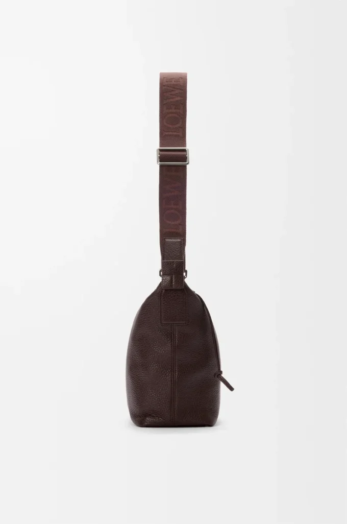 Small Cubi crossbody bag in supple grained calfskin Oxblood