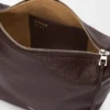 Small Cubi crossbody bag in supple grained calfskin Oxblood