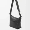 Small Cubi crossbody bag in supple smooth calfskin and jacquard Black
