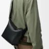 Small Cubi crossbody bag in supple smooth calfskin and jacquard Black