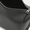 Small Cubi Crossbody bag in supple smooth calfskin and jacquard Dark Grey