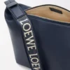 Small Cubi crossbody bag in supple smooth calfskin and jacquard Deep Navy