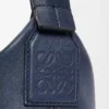 Small Cubi crossbody bag in supple smooth calfskin and jacquard Deep Navy