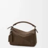Small Featherlight Puzzle bag in grained nubuck Tundra