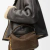 Small Featherlight Puzzle bag in grained nubuck Tundra