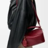Small Featherlight Puzzle bag in nappa lambskin Burnt Red