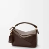 Small Featherlight Puzzle bag in nappa lambskin Dark Chestnut