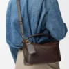 Small Featherlight Puzzle bag in nappa lambskin Dark Chestnut