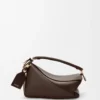 Small Featherlight Puzzle bag in nappa lambskin Dark Chestnut