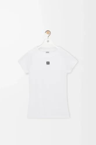 Small fit T-shirt in cotton blend White Small fit T-shirt in cotton blend White