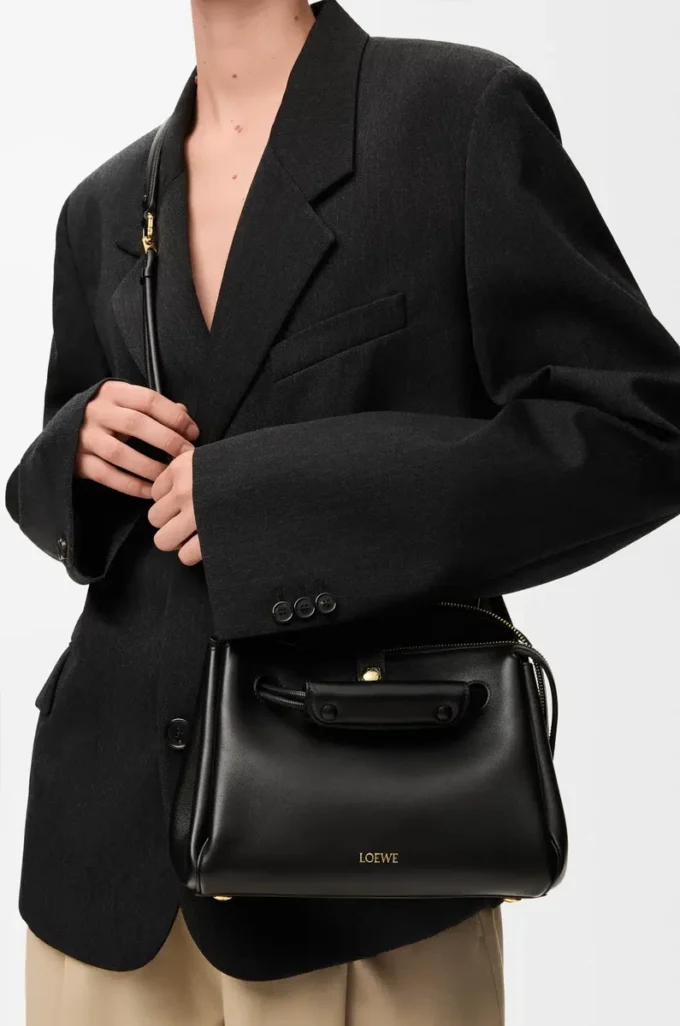 Small Madrid bag in supple calfskin Black