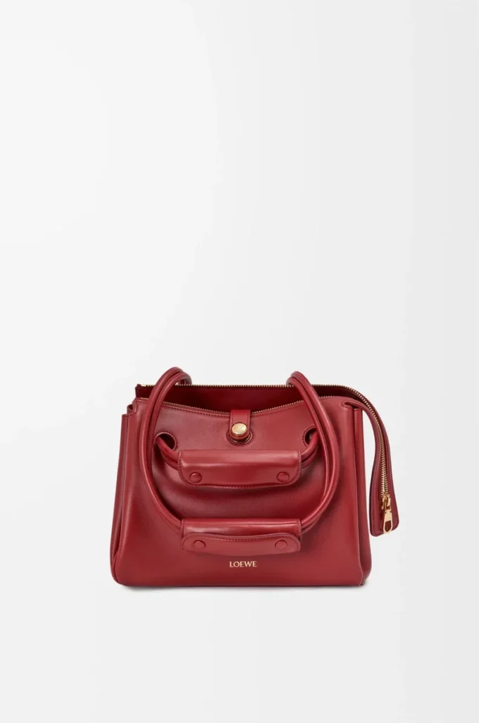 Small Madrid bag in supple calfskin Burnt Red Small Madrid bag in supple calfskin Burnt Red