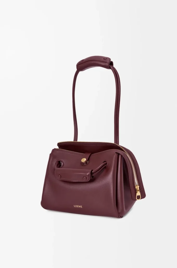 Small Madrid bag in supple calfskin Dark Burgundy Small Madrid bag in supple calfskin Dark Burgundy