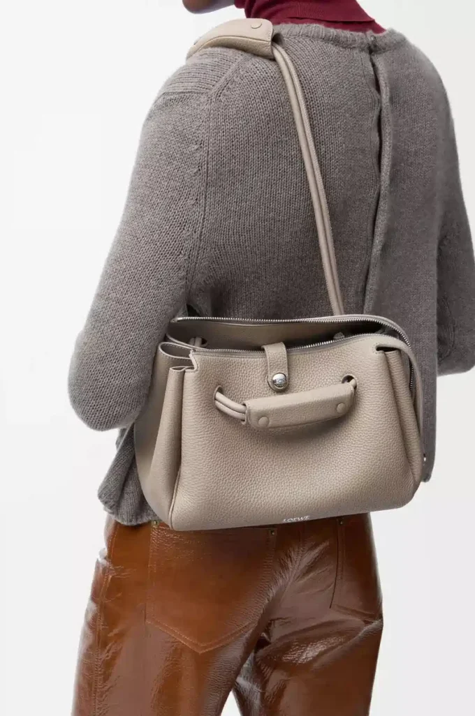 Small Madrid bag in supple grained calfskin Clay Small Madrid bag in supple grained calfskin Clay
