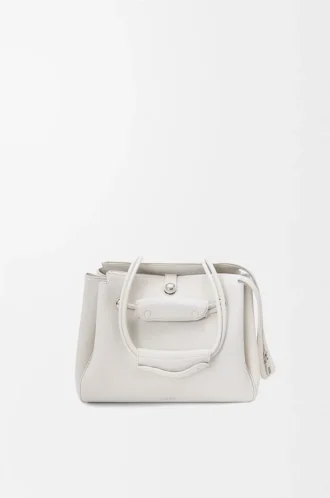 Small Madrid bag in supple grained calfskin Soft White