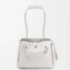 Small Madrid bag in supple grained calfskin Soft White Small Madrid bag in supple grained calfskin Soft White