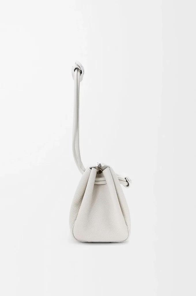 Small Madrid bag in supple grained calfskin Soft White Small Madrid bag in supple grained calfskin Soft White