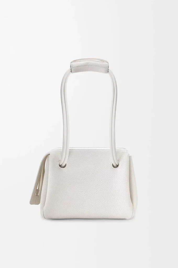 Small Madrid bag in supple grained calfskin Soft White Small Madrid bag in supple grained calfskin Soft White