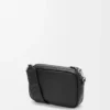Small Pebble messenger bag in supple grained calfskin Black