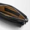 Small Pebble messenger bag in supple grained calfskin Black