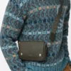 Small Pebble messenger bag in supple grained calfskin Dark Khaki