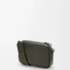 Small Pebble messenger bag in supple grained calfskin Dark Khaki