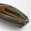 Small Pebble messenger bag in supple grained calfskin Dark Khaki