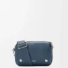 Small Pebble messenger bag in supple grained calfskin Indigo Dye