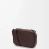 Small Pebble messenger bag in supple grained calfskin Oxblood