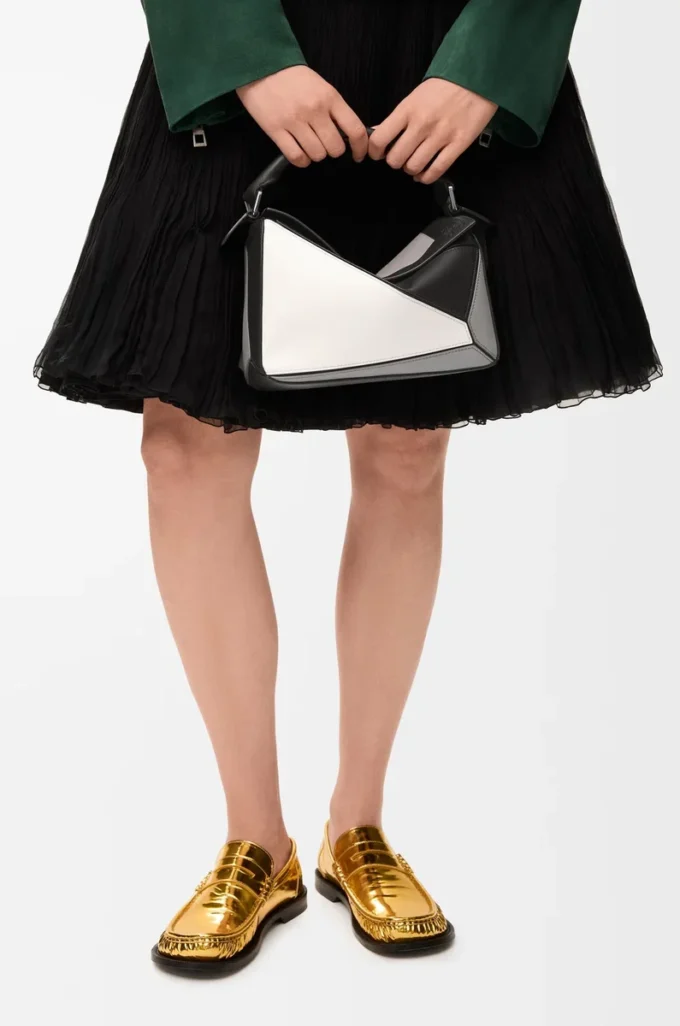 Small Puzzle bag in nappa calfskin Grey/Light Ghost Small Puzzle bag in nappa calfskin Grey/Light Ghost