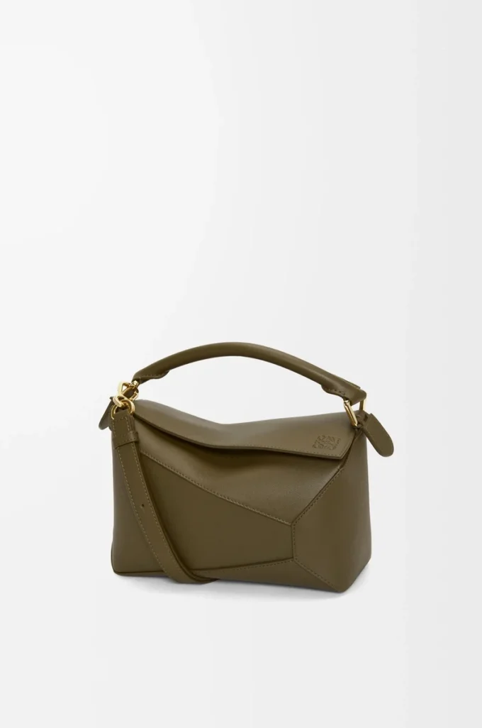 Small Puzzle Edge bag in classic calfskin Dark Khaki Small Puzzle Edge bag in classic calfskin Dark Khaki